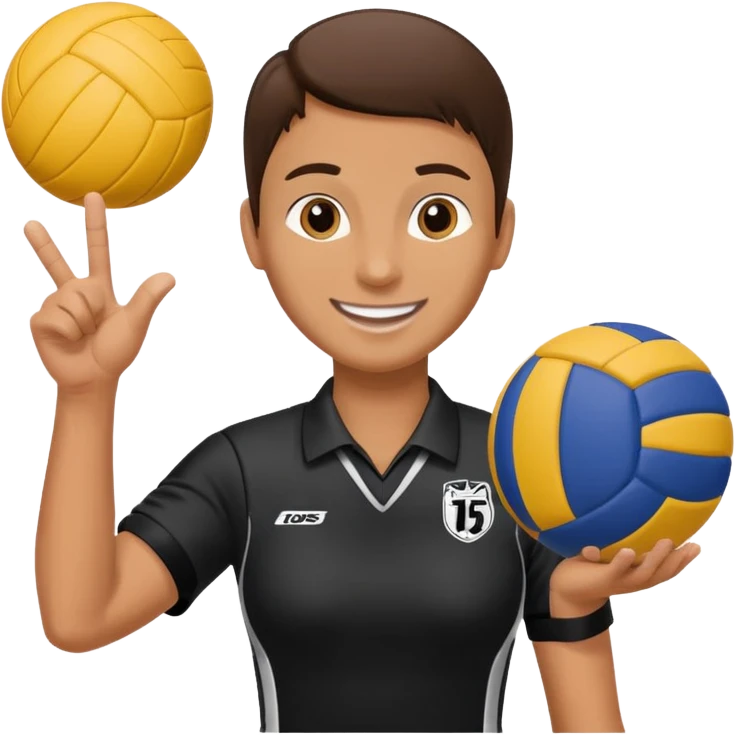 a ref adding a point to a volleyball scorekeeper emoji