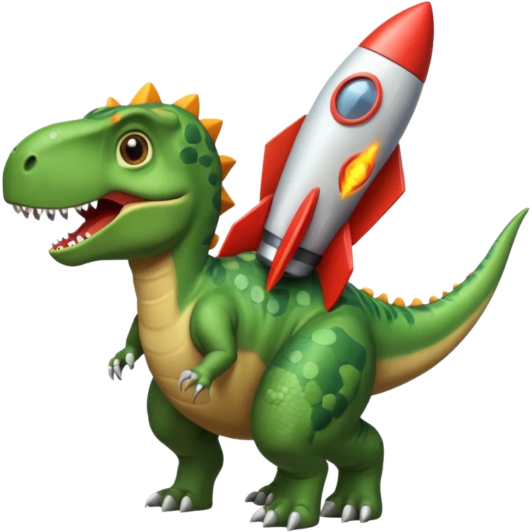 Dinosaurs with Rocket emoji