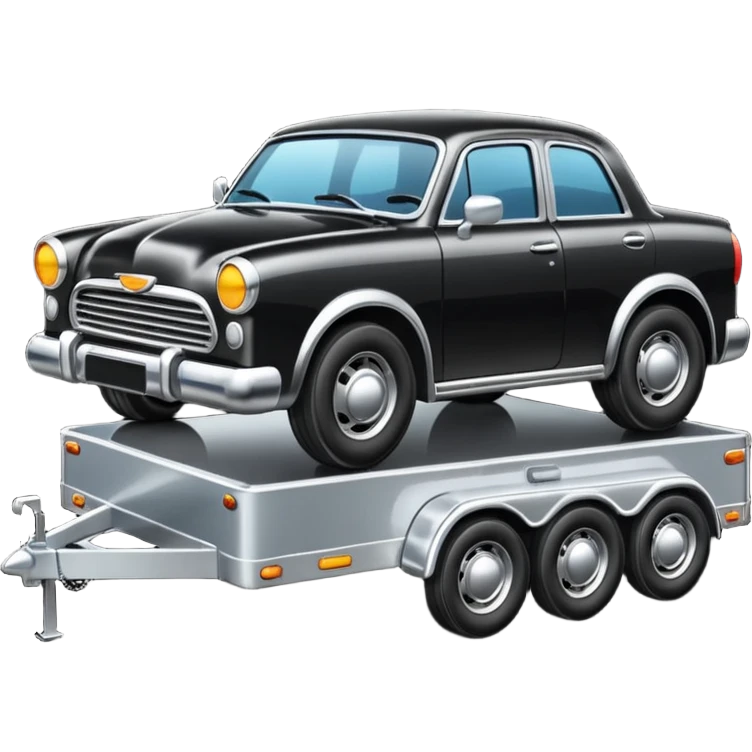 car towing a trailer emoji