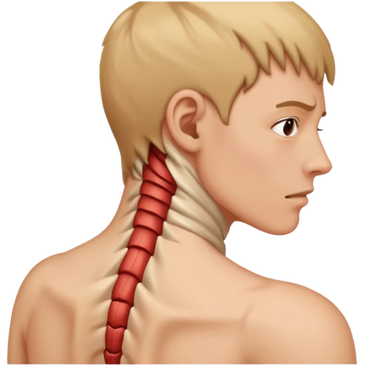 pain emerging from the back neck emoji