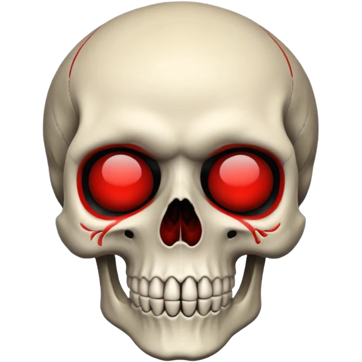 Skull With red border of the emoji emoji