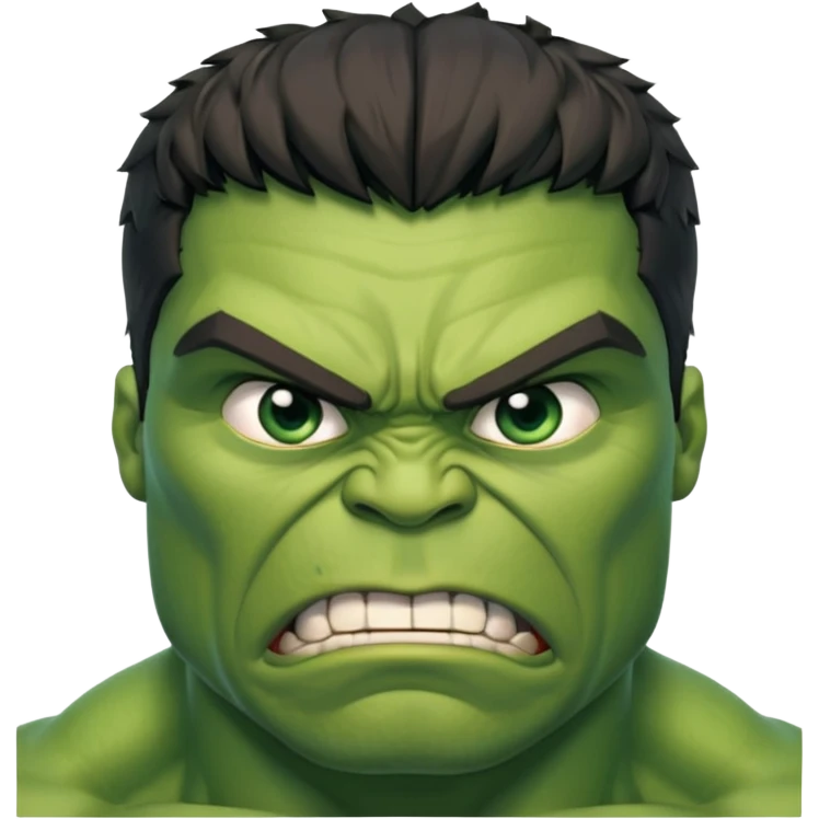 Hulk  angry  character face only front face different emoji