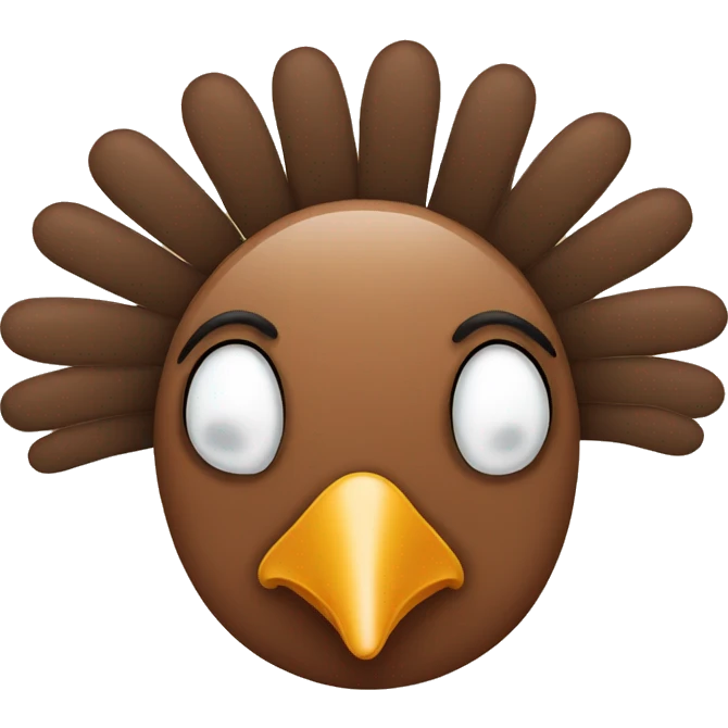 Turkey on head emoji