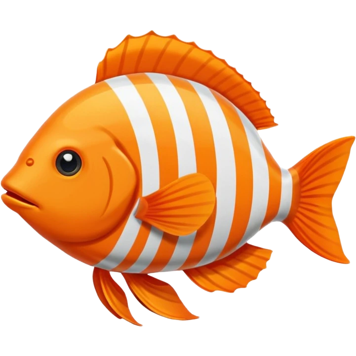 Orange çizgili Fish emoji