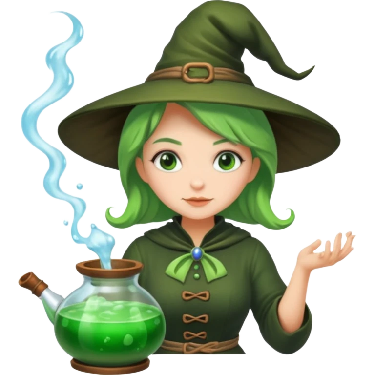 green witch cooking potion emoji