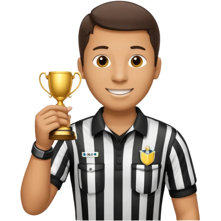 football referee with a vessel  emoji