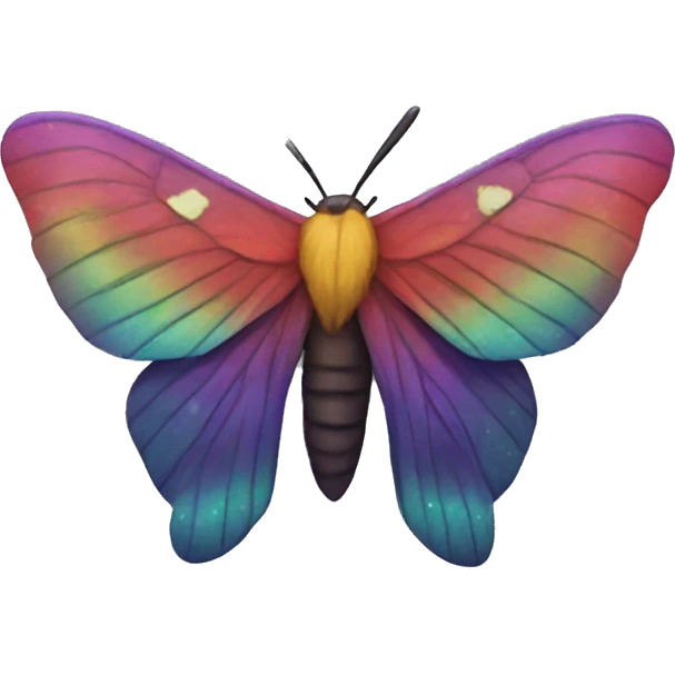 Rainbow moth emoji