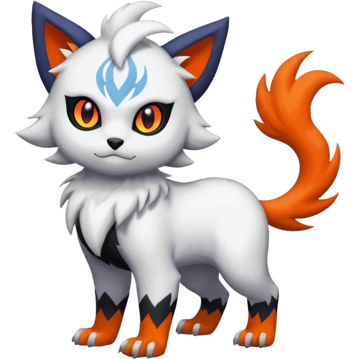 Delcatty-Litten-Absol-Sprigatito-fusion, full body emoji