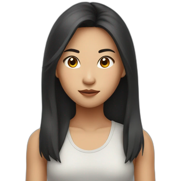 Strong Asian girl emoji