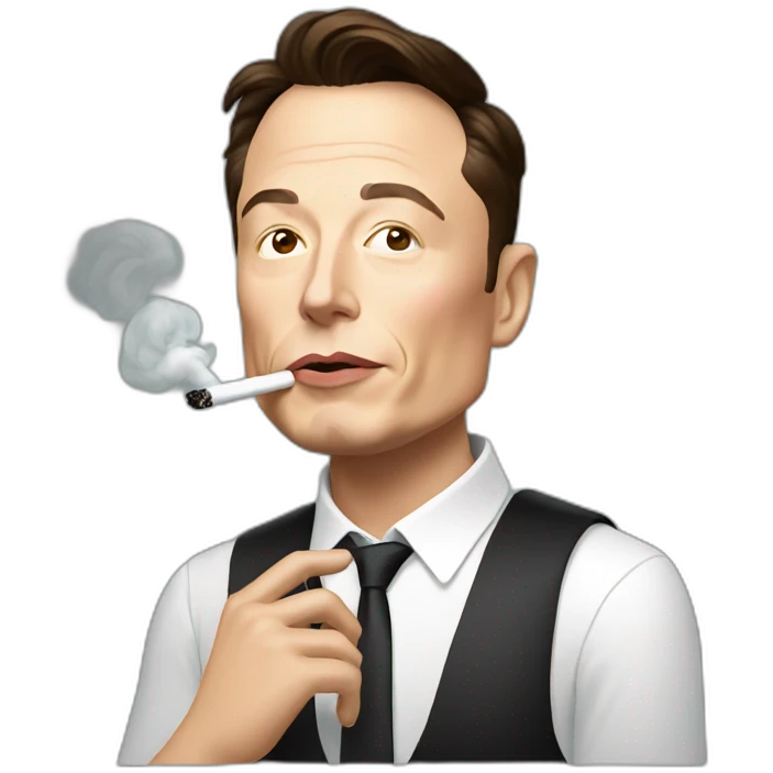 Elon musk smoking emoji