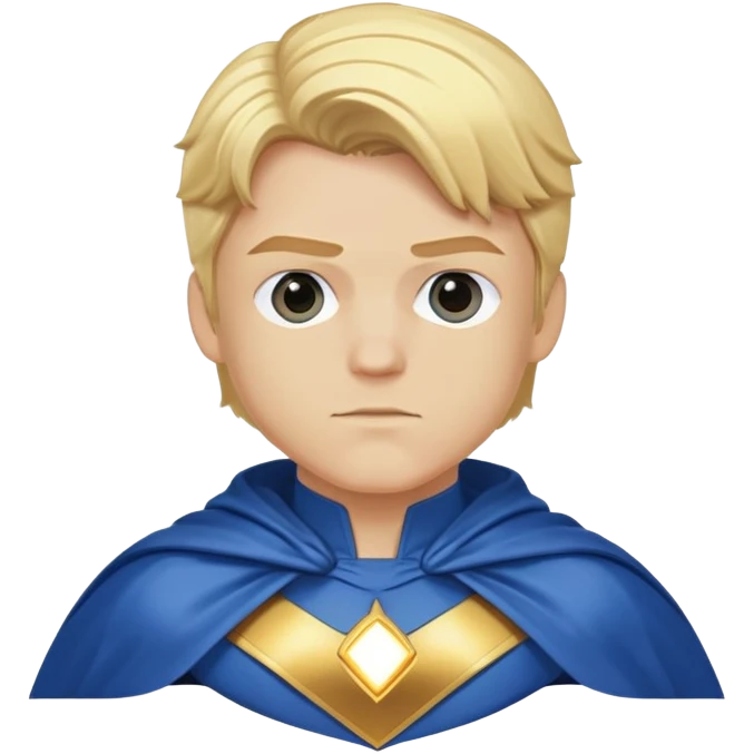 Marvel superhero Sentry with blonde hair in blue and gold costume with cape emoji