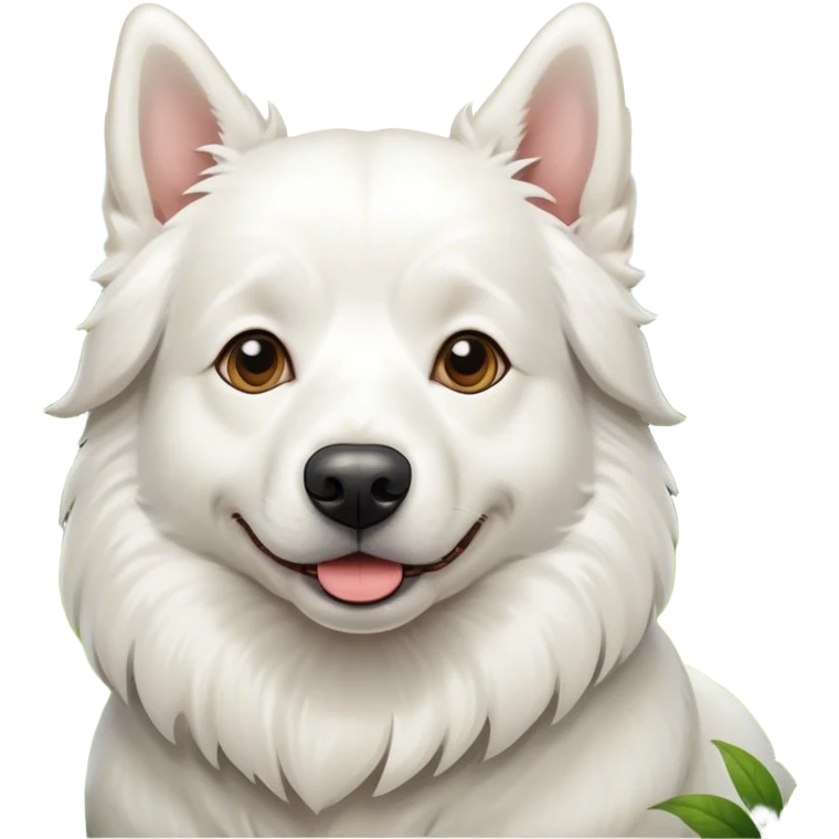 snowy dog in nature emoji