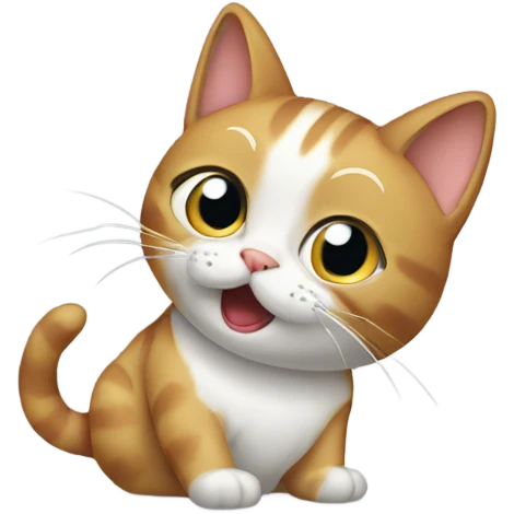Cat hearing bow emoji