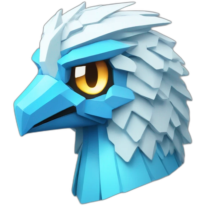 Minecraft Articuno Cyberpunk Head emoji