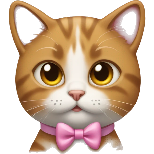 Cat wearing bows emoji