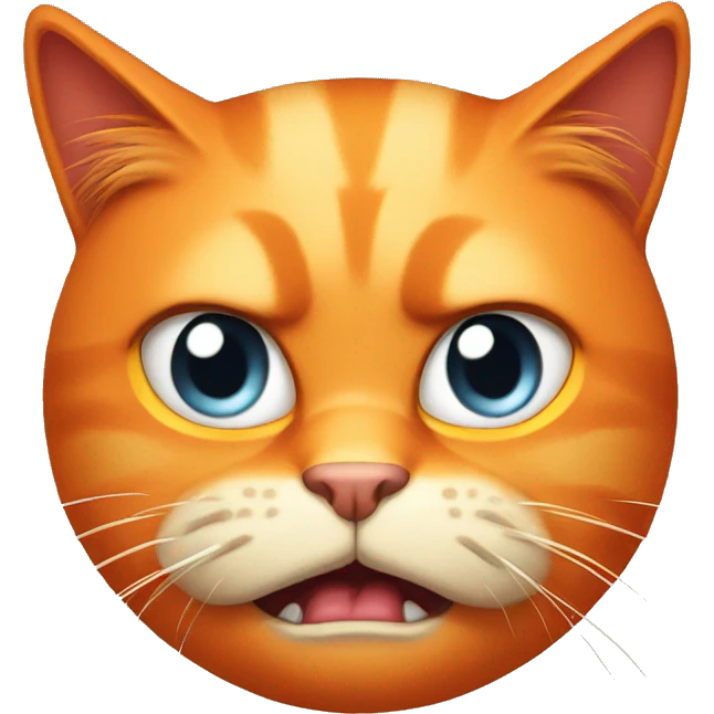 Angry orange cat emoji