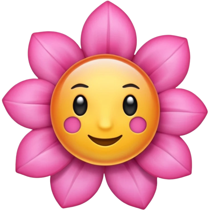 Sol na cor rosa emoji