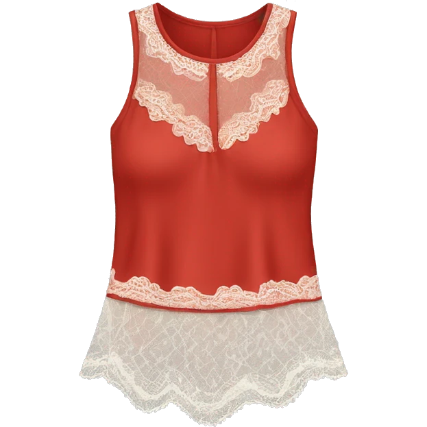 Red top with lace emoji