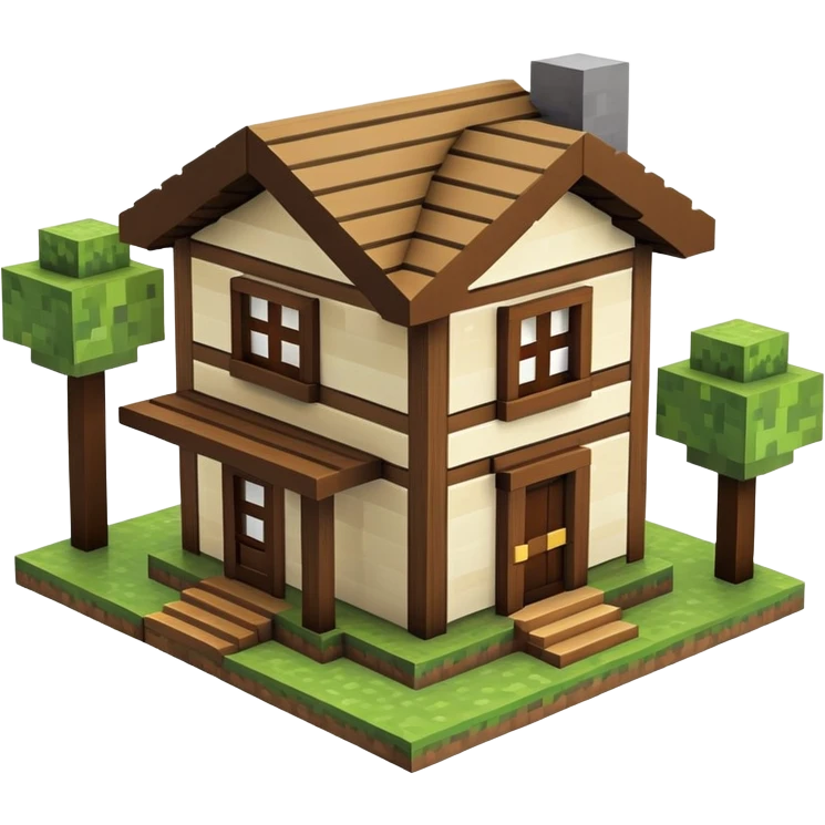 Minecraft house emoji