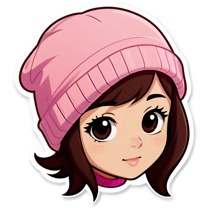 Dusty pink beanie hat emoji