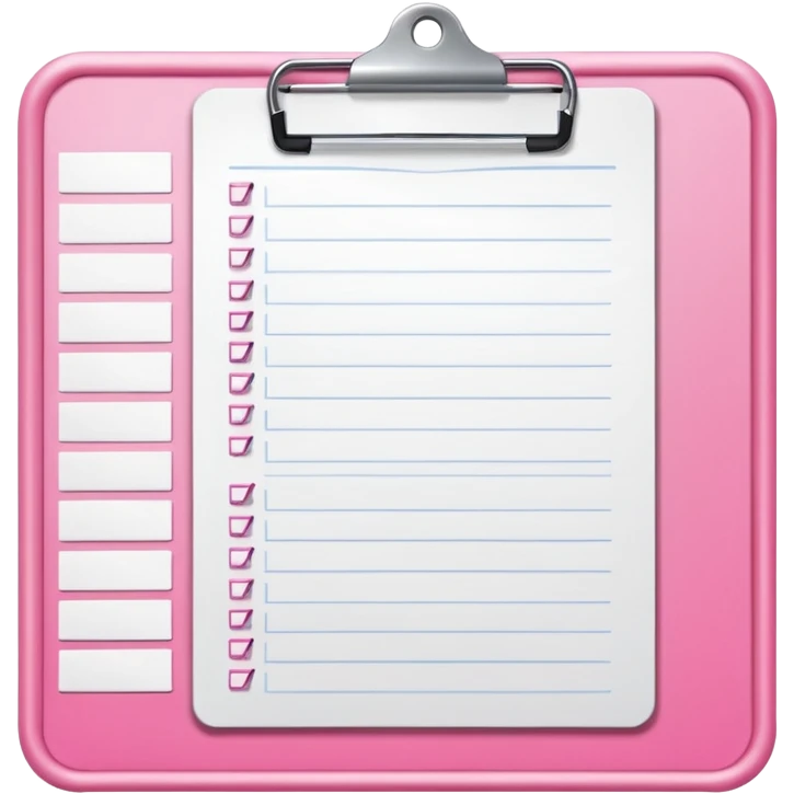 Intake form on a pink clipboard emoji
