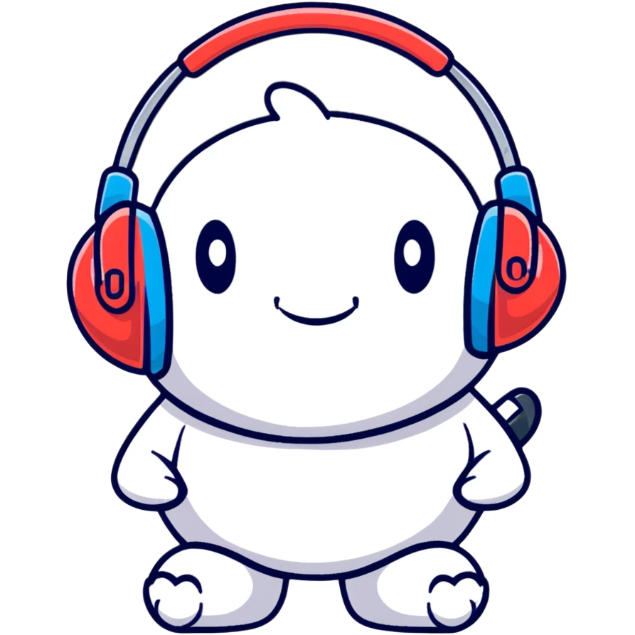 Sprunki character from Incredibox, fun cartoon mascot with big headphones emoji