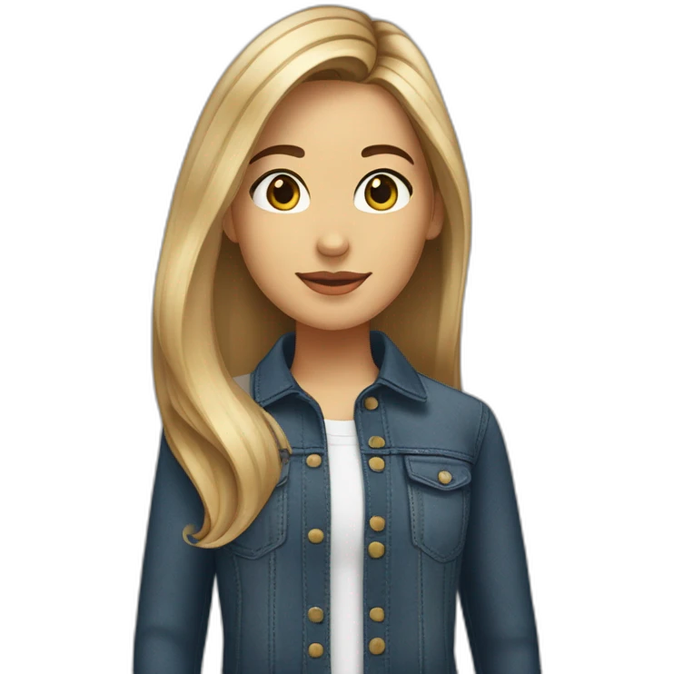 Make a girl named Emma with a big nose and brown eyes and straight brown hair with blonde highlights and she’s 12 and mexican emoji