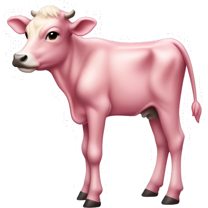 Rose-pink calf side profile x 4 legs  emoji