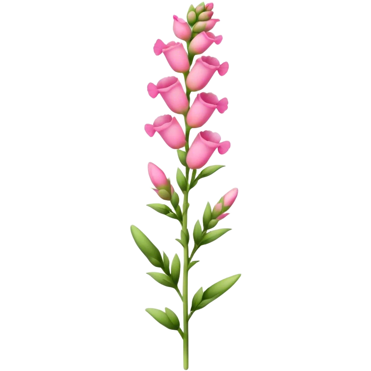 single Pink Snapdragon, straight stem emoji