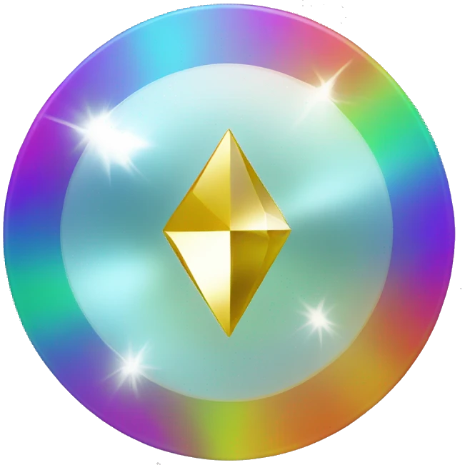 diamond coloured disc emoji