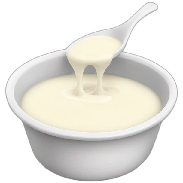 white sauce in a dipping dish emoji