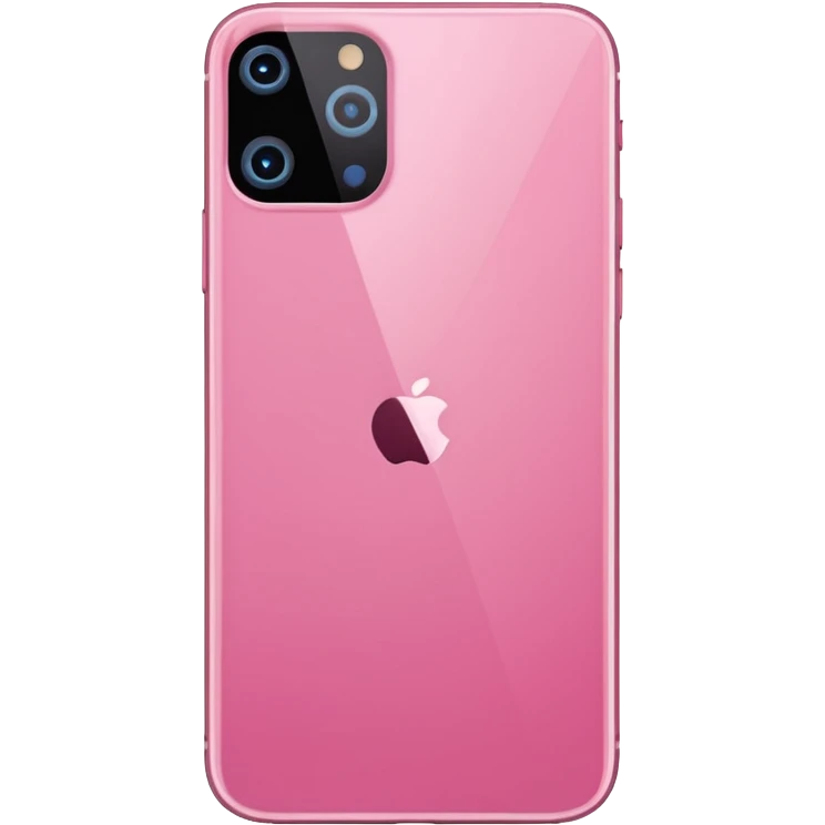 Create me a pink iPhone 17 pro image with the screen in a straight position. png emoji