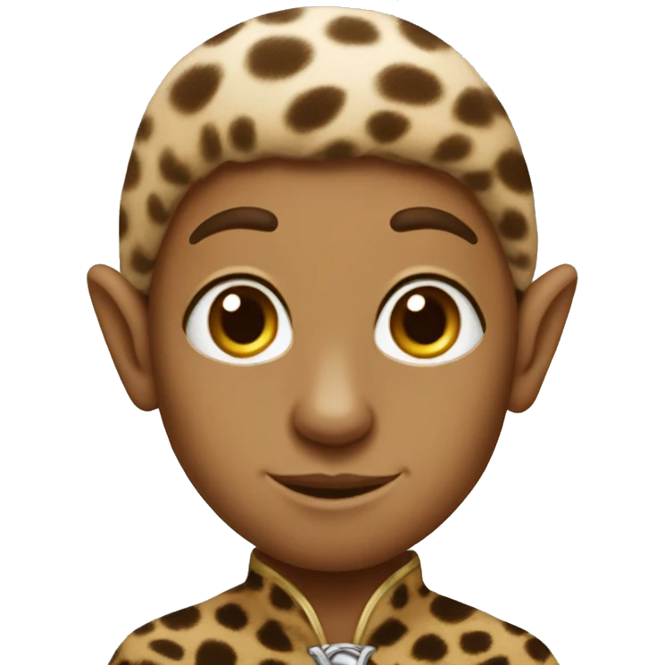 Elf leopard print human  emoji
