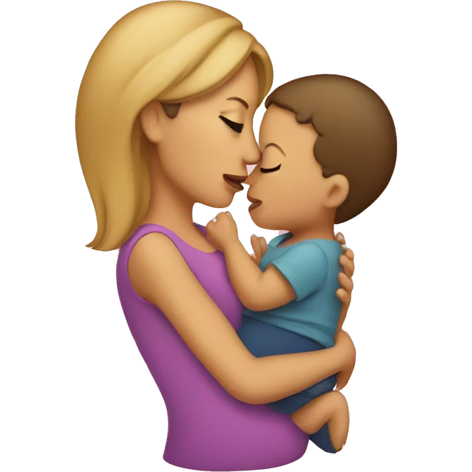 mom kissing baby emoji