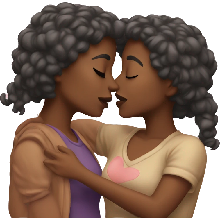 lesbians kissing emoji