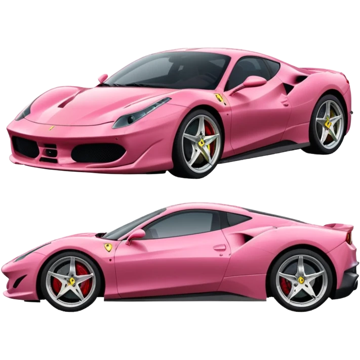 pink Ferrari sports car emoji
