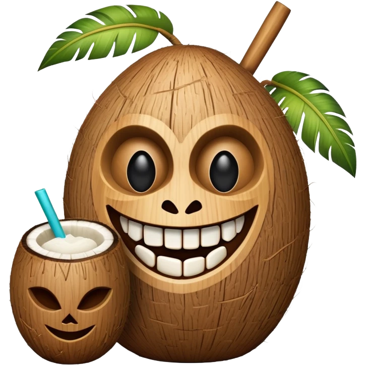Coconut in a cult emoji