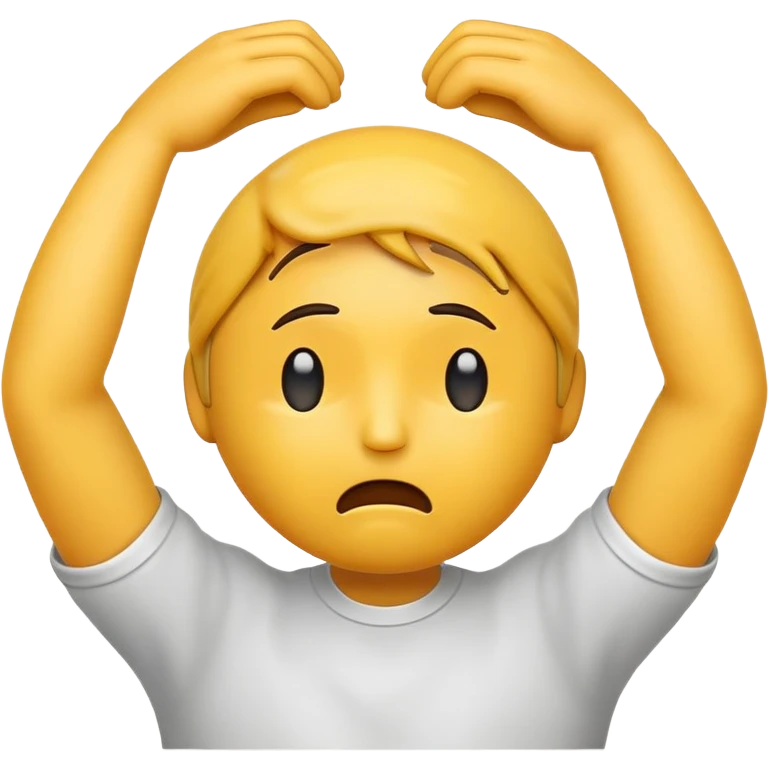 A stressed emoji holding its head with both hands. emoji