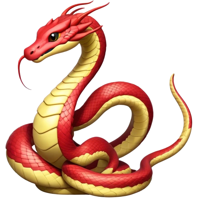Seviper-Dragonair-snake-hybrid, full body, emoji