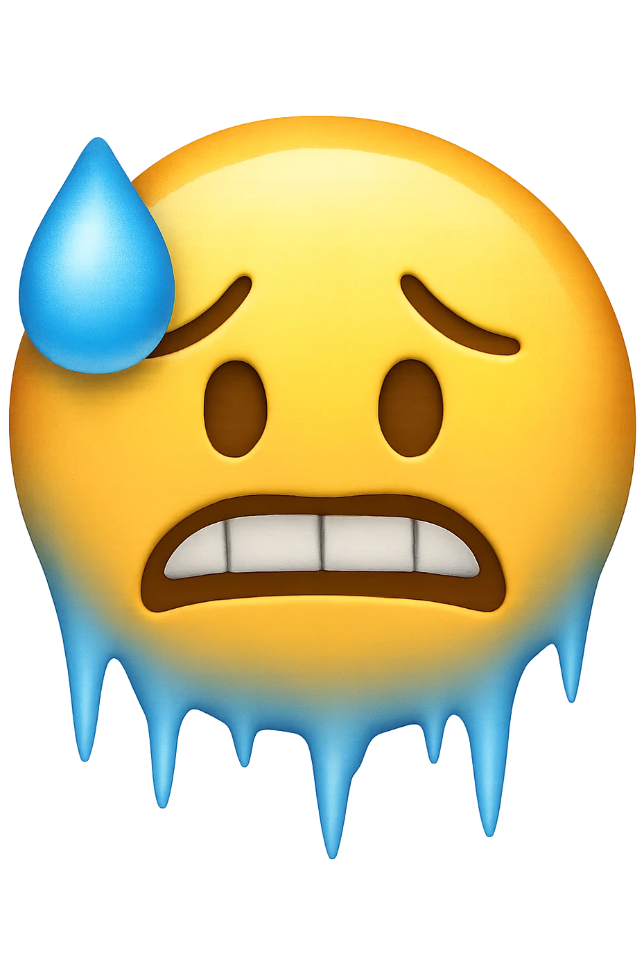 sudorazione fredda , freddo gelido emoji stile iphone emoji