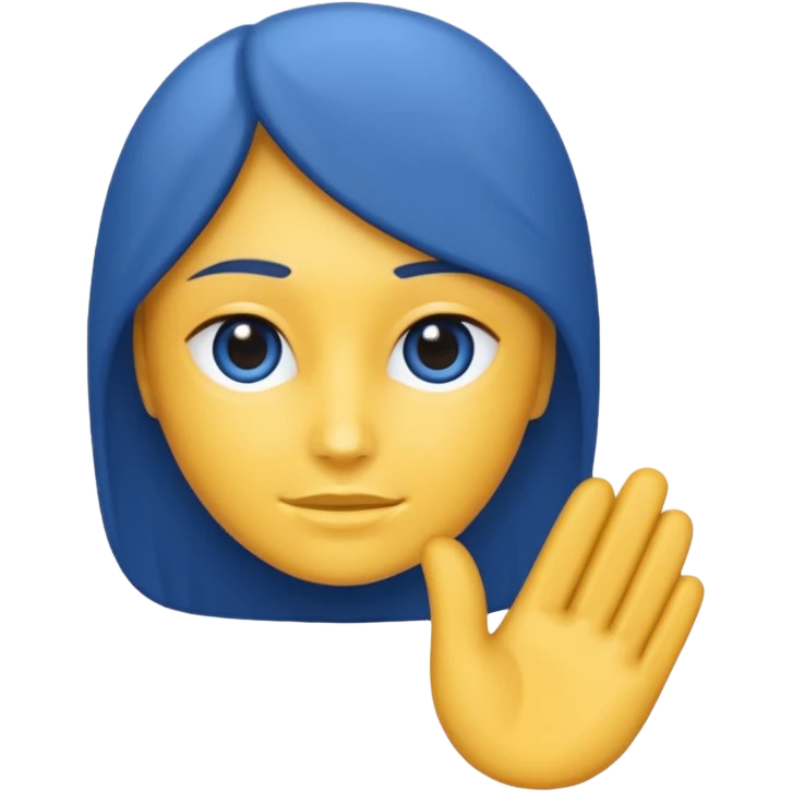 Forme de cœur bleu marine / canard sans visage façon iPhone   emoji
