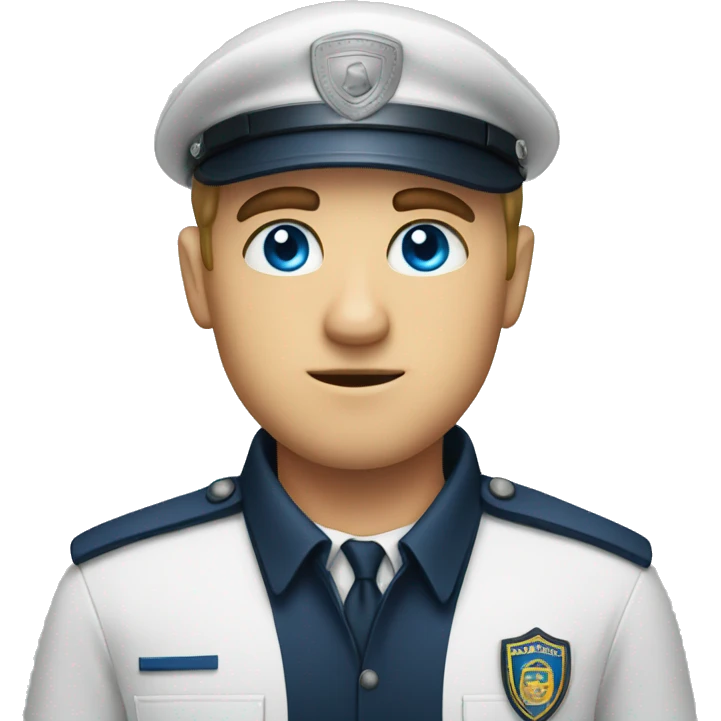 face, blue eyes security guard emoji