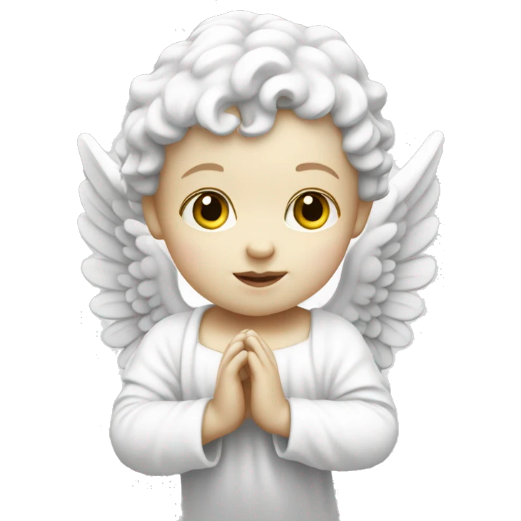  white baby angel statue emoji
