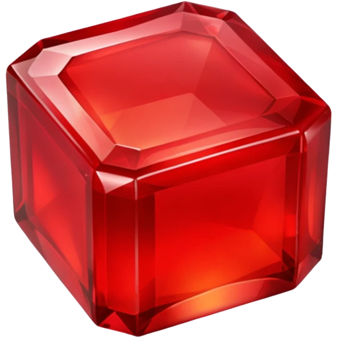 Hexagonal red gem jelly emoji