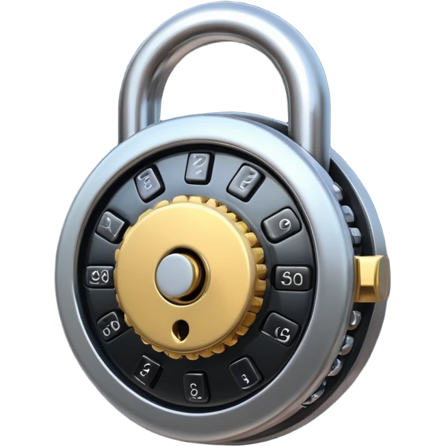 combination lock emoji