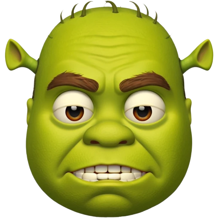 a shrek emoticon made from periods emoji