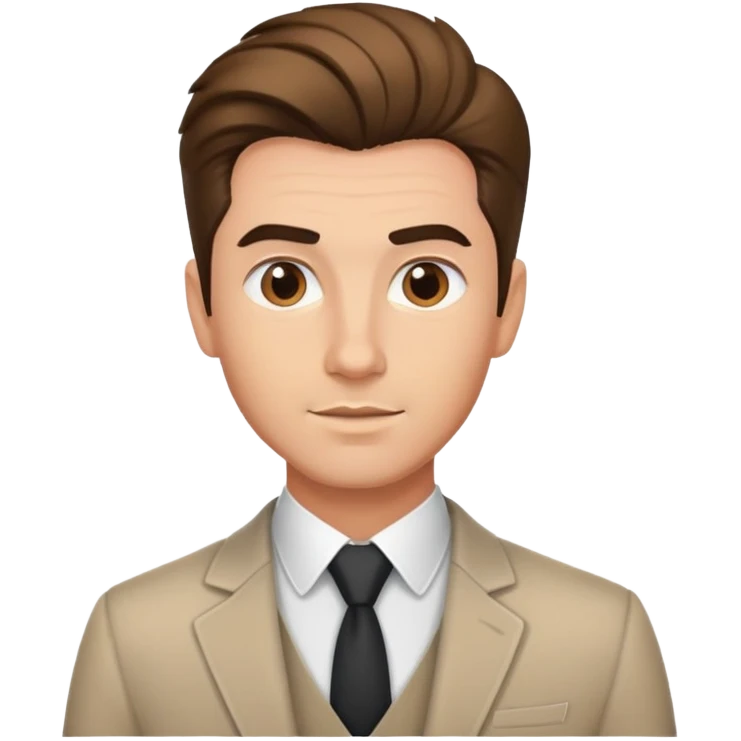 A professional looking man named Alex Cansani with modern styled hair emoji