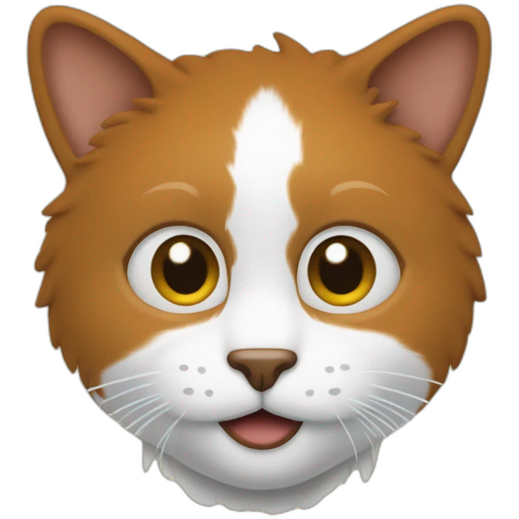 Chat tacheté roux et blanc emoji