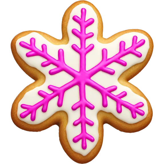 pink snowflake cookie  emoji