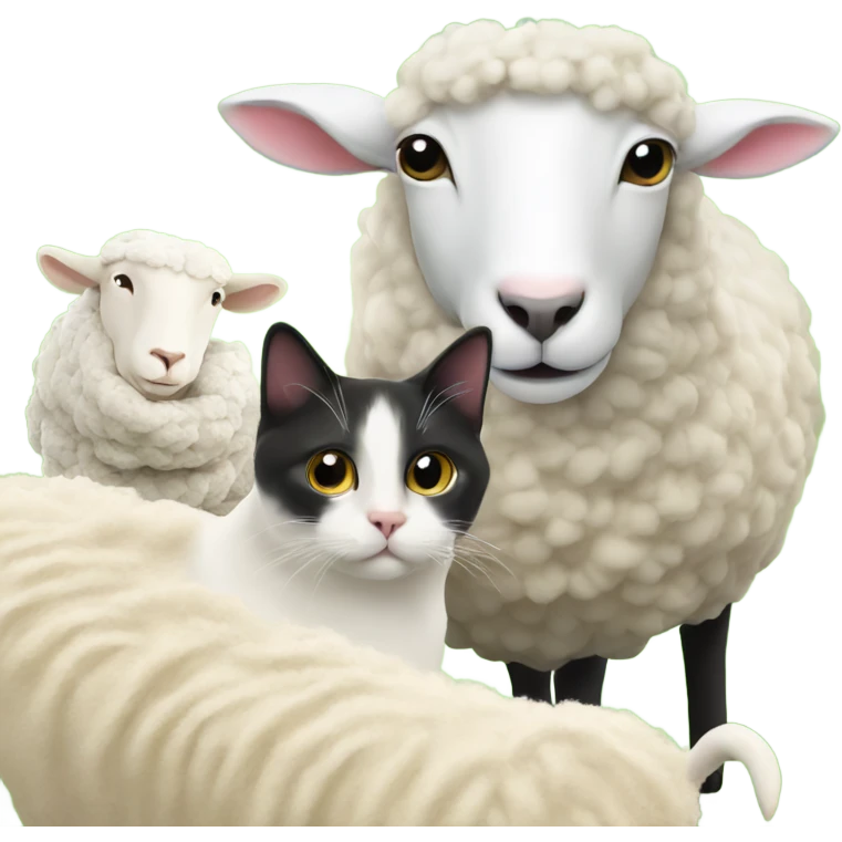 A cat with a sheep emoji
